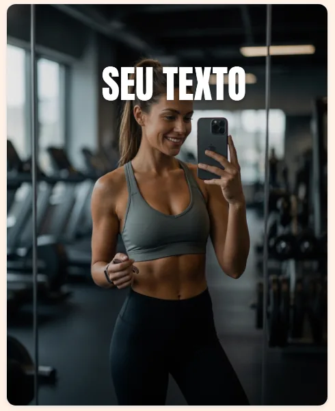 Foto original de uma pessoa em pé, com espaço vazio acima da cabeça
